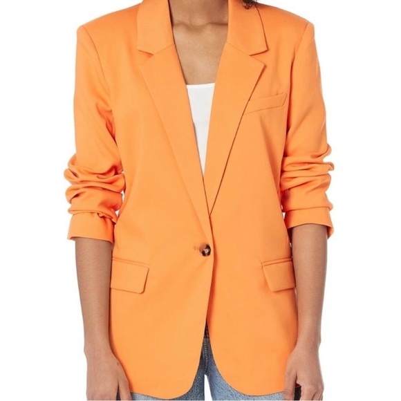 Steve Madden Jackets & Blazers - Steve Madden Kaira Amber Orange Boyfriend Blazer